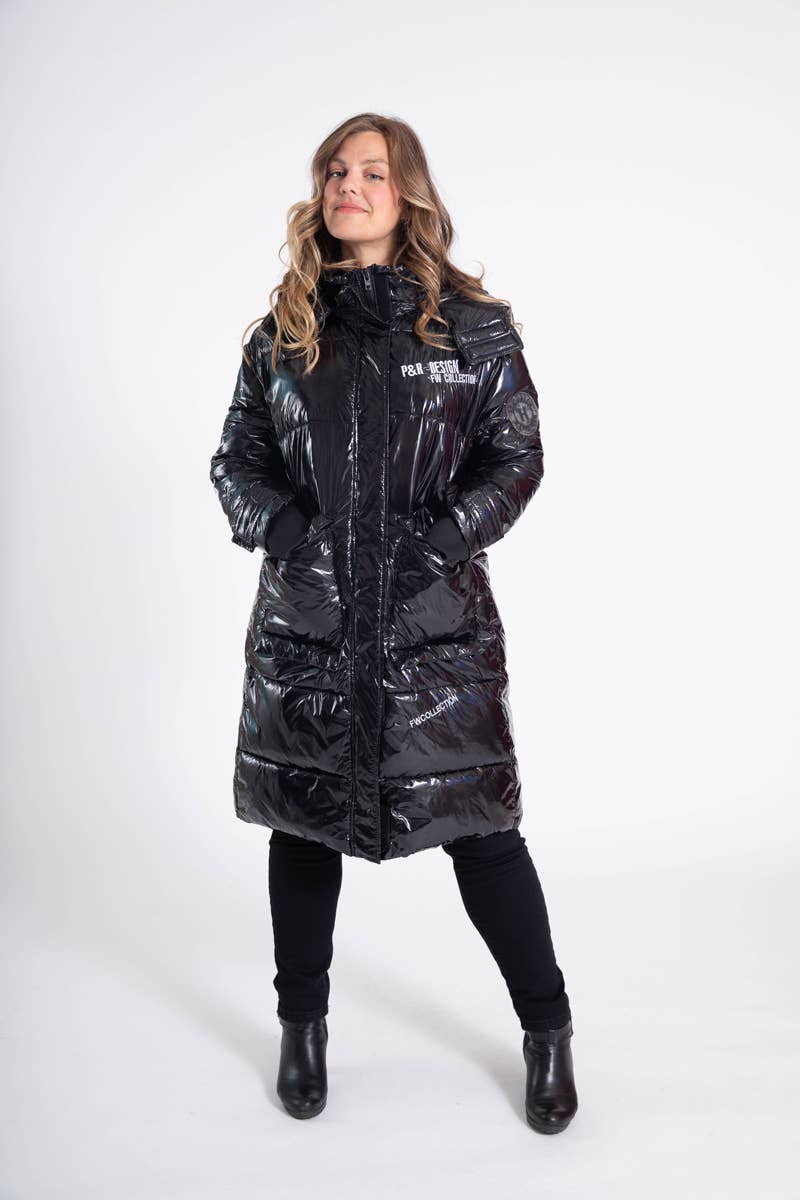 Embroidered Pantent Jacket