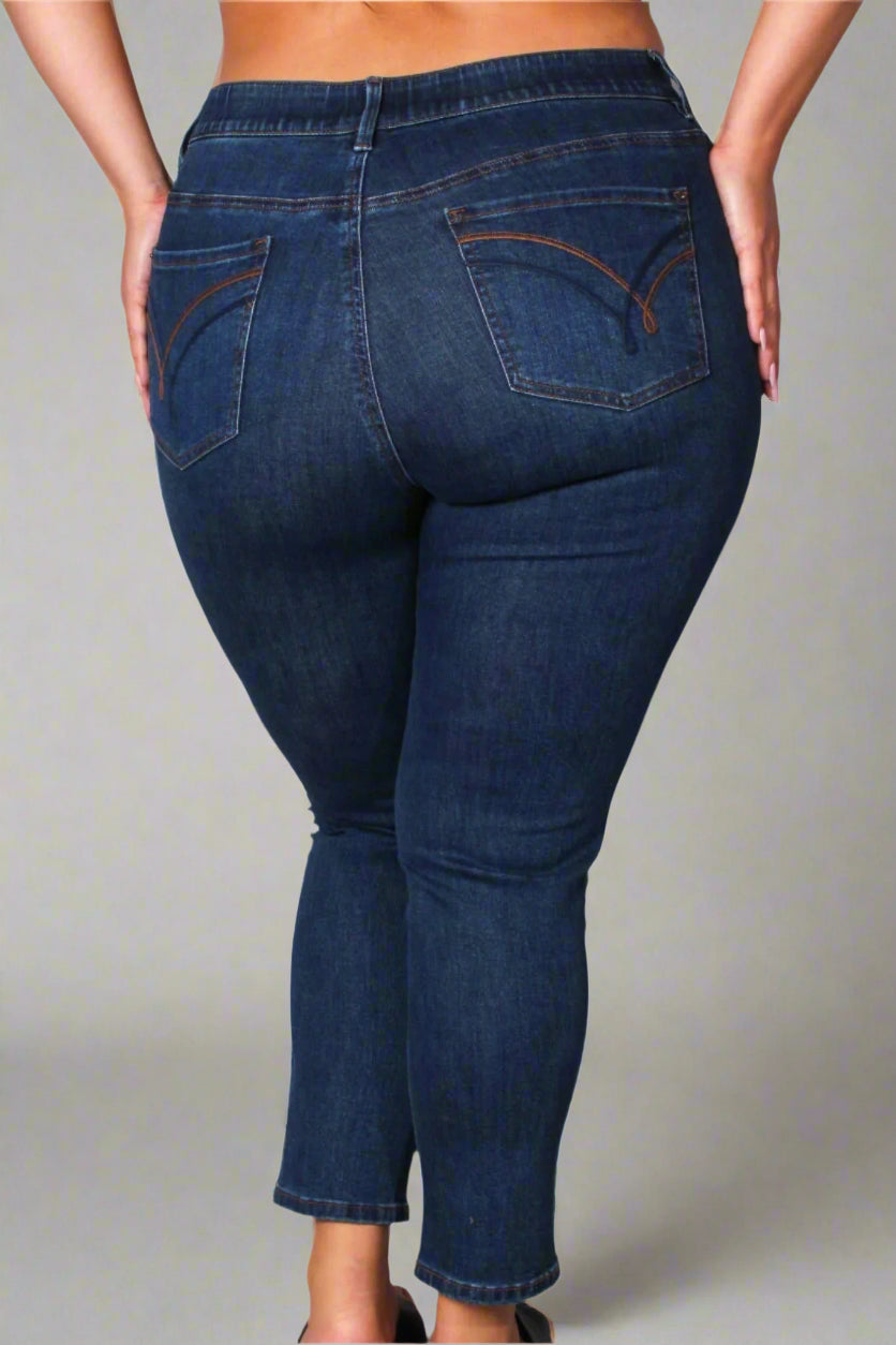 Mid Rise Skinny Leg Denim Jeans