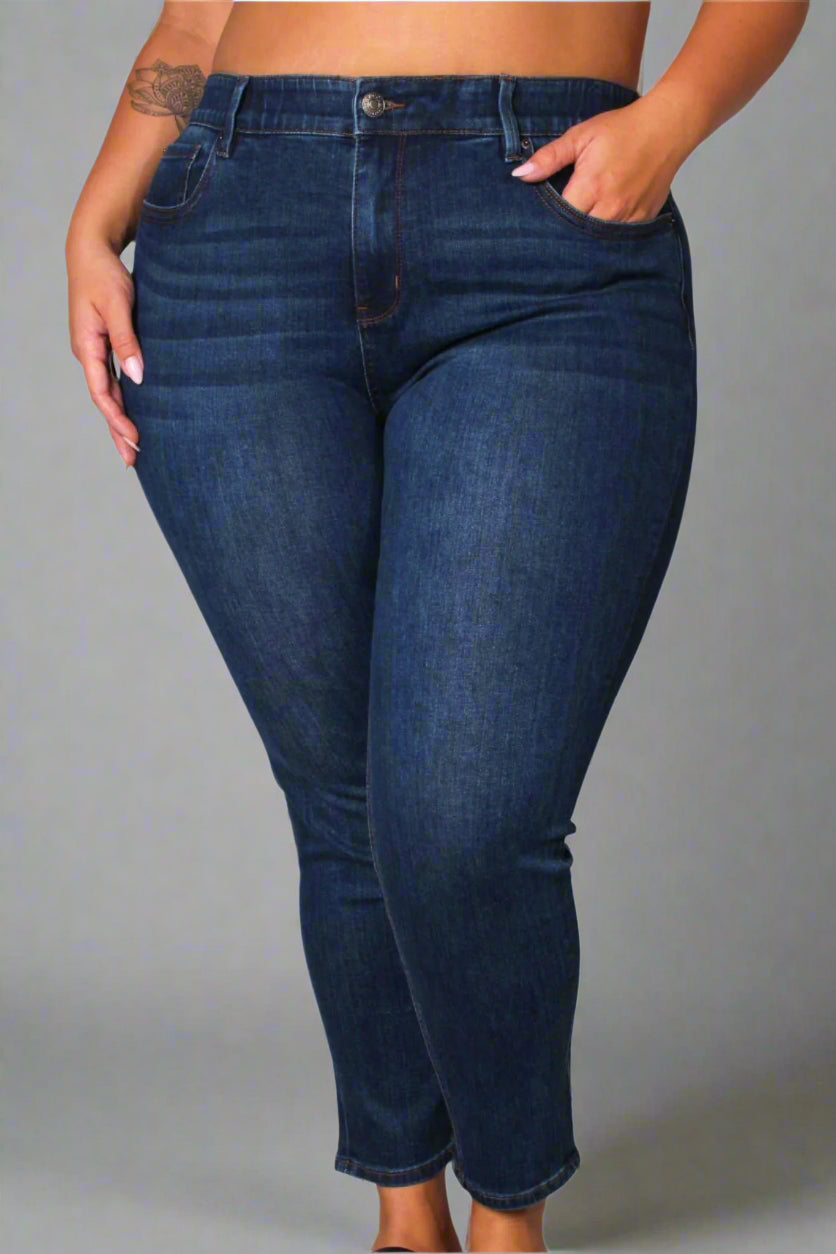 Mid Rise Skinny Leg Denim Jeans