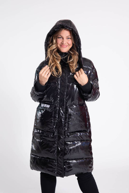 Embroidered Pantent Jacket