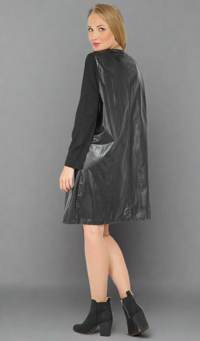 Faux Leather Dress